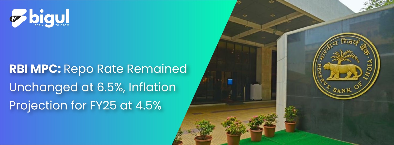 RBI MPC: Repo Rate Remained Unchanged at 6.5%, Inflation Projection for FY25 at 4.5%